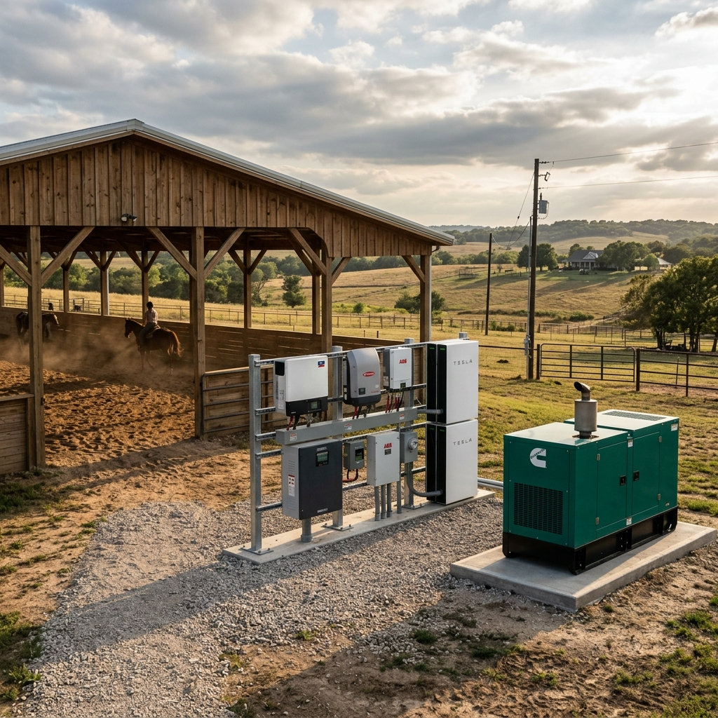 Horse Arena Solar & Standalone Generator Layout