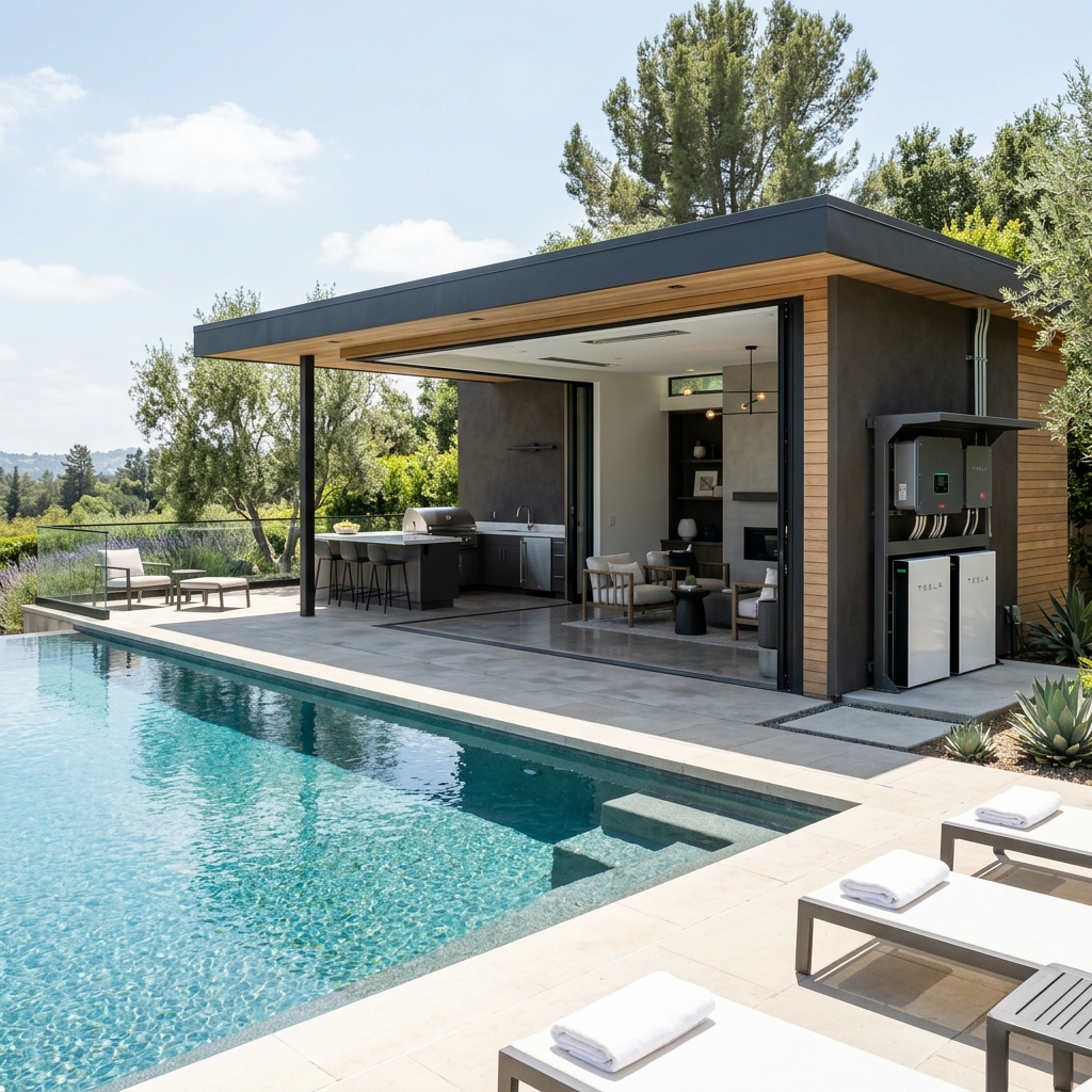 Pool House & Outdoor Kitchen Layout